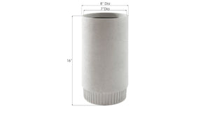 Phillips Collection Harvest Planter - Modern Composite Design with Subtle Dentil Pattern for Stylish Indoor and Outdoor Use Medium, Light Gray PH100224