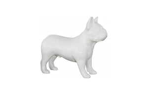 Phillips Collection French Bulldog Sculpture - Whimsical Silver Accent for Modern Decor & Playful Elegance in Home Gel Coat White PH100245