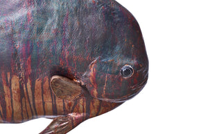 Phillips Collection Australian Bat Fish Wall Sculpture - Elegant Coastal Decor for Modern and Nautical Interiors Resin, Copper Patina Finish PH100653