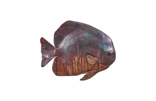 Phillips Collection Australian Bat Fish Wall Sculpture - Elegant Coastal Decor for Modern and Nautical Interiors Resin, Copper Patina Finish PH100653
