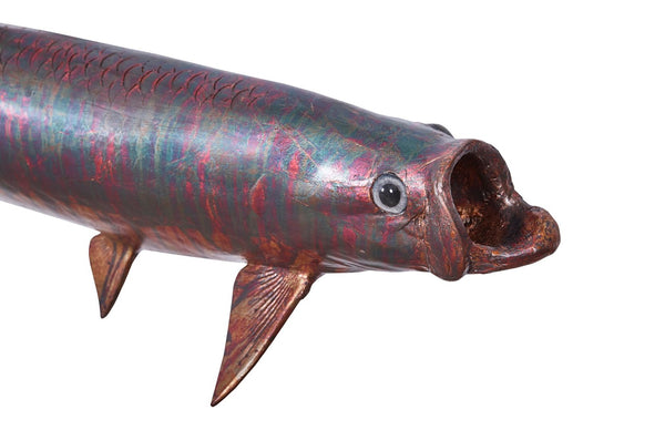 Phillips Collection Tarpon Wall Sculpture - Coastal Charm, Lifelike Design, Perfect for Modern and Eclectic Interiors Resin, Copper Patina Finish PH100657