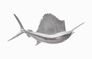 Phillips Collection Sail Fish Wall Sculpture - Stunning Coastal Decor for Modern Homes, Perfect for Any Room Display Resin, Silver Leaf PH100658