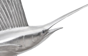 Phillips Collection Sail Fish Wall Sculpture - Stunning Coastal Decor for Modern Homes, Perfect for Any Room Display Resin, Silver Leaf PH100658