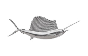 Phillips Collection Sail Fish Wall Sculpture - Stunning Coastal Decor for Modern Homes, Perfect for Any Room Display Resin, Silver Leaf PH100658