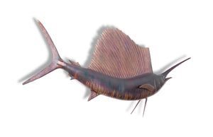 Phillips Collection Sail Fish Wall Sculpture - Stunning Coastal Decor for Modern Homes, Perfect for Any Room Display Resin, Copper Patina Finish PH100659