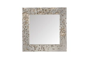 Phillips Collection Splotch Mirror: Sculptural Decorative Wall Mirror with Irregular Frame for Modern Luxury Interiors Silver Leaf PH100841