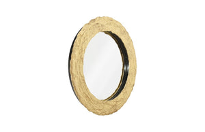 Phillips Collection Molten Gold Leaf Round Wall Mirror with Sculptural Resin Frame for Modern Interiors PH100842