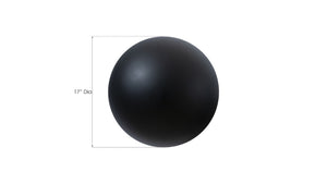 Phillips Collection Ball on the Wall Sculpture - Modern Decorative Accent for Eclectic Interiors and Accent Walls Medium, Matte Black PH100847