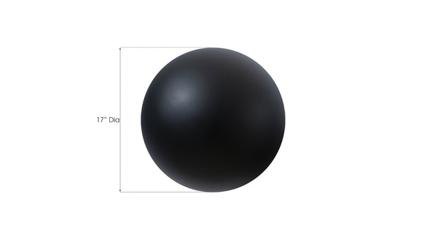 Phillips Collection Ball on the Wall Sculpture - Modern Decorative Accent for Eclectic Interiors and Accent Walls Medium, Matte Black PH100847