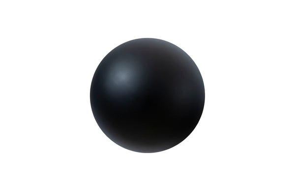 Phillips Collection Ball on the Wall Sculpture - Modern Decorative Accent for Eclectic Interiors and Accent Walls Medium, Matte Black PH100847