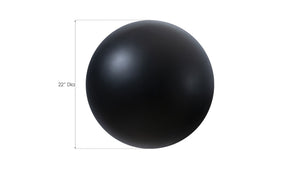 Phillips Collection Ball on the Wall Sculpture - Modern Decorative Accent for Eclectic Interiors and Accent Walls Large, Matte Black PH100848