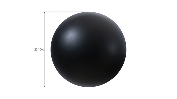 Phillips Collection Ball on the Wall Sculpture - Modern Decorative Accent for Eclectic Interiors and Accent Walls Large, Matte Black PH100848