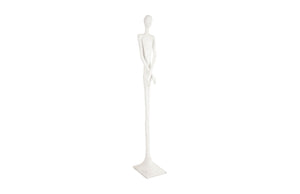 Phillips Collection Lloyd Sculpture - Striking Mid-Century Modern Accent with Textured Finish for Stylish Home Decor Resin, Gel Coat White PH101840