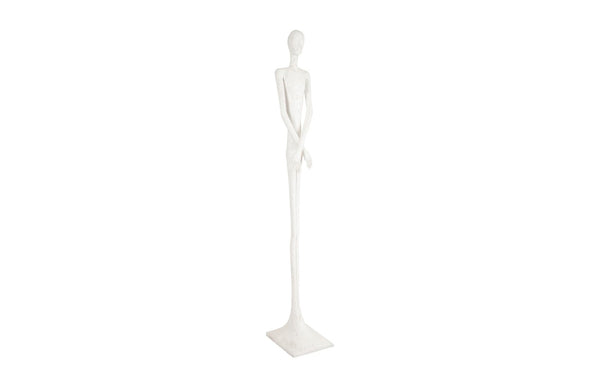 Phillips Collection Lloyd Sculpture - Striking Mid-Century Modern Accent with Textured Finish for Stylish Home Decor Resin, Gel Coat White PH101840