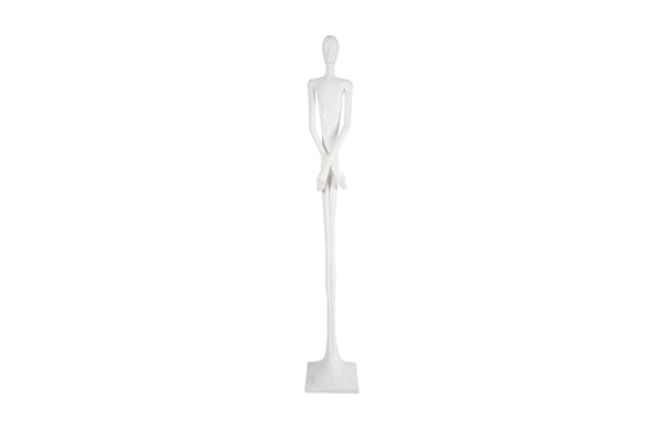 Phillips Collection Lloyd Sculpture - Striking Mid-Century Modern Accent with Textured Finish for Stylish Home Decor Resin, Gel Coat White PH101840