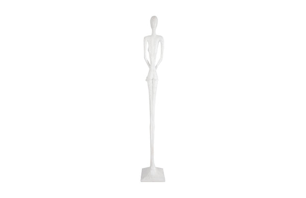 Phillips Collection Lottie Sculpture - Mid-Century Modern Elegance with Handcrafted Texture for Stylish Home Decor Resin, Gel Coat White PH101841