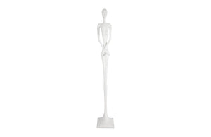Phillips Collection Lottie Sculpture - Mid-Century Modern Elegance with Handcrafted Texture for Stylish Home Decor Resin, Gel Coat White PH101841