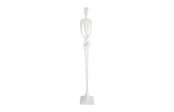 Phillips Collection Lottie Sculpture - Mid-Century Modern Elegance with Handcrafted Texture for Stylish Home Decor Resin, Gel Coat White PH101841