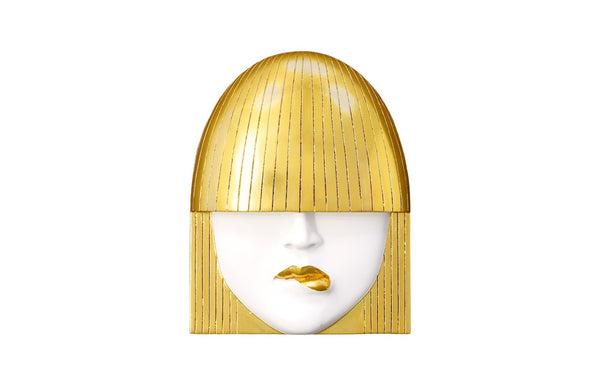 Phillips Collection Fashion Faces Wall Art – Modern Sculptural Design in Crisp White and Bright Silver for Chic Decor Small, White and Gold Leaf, Set of 3 PH101929