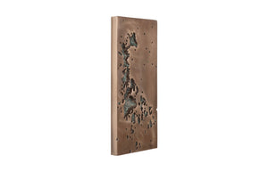 Phillips Collection Splotch Bronze Wall Art - Sculptural Rectangle with Lunar Texture for Modern Home Décor Accents PH102200