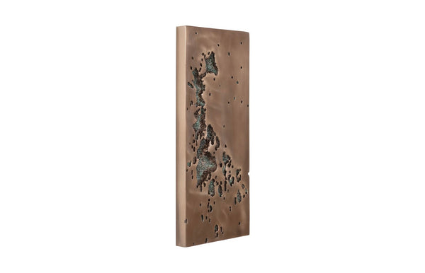 Phillips Collection Splotch Bronze Wall Art - Sculptural Rectangle with Lunar Texture for Modern Home Décor Accents PH102200