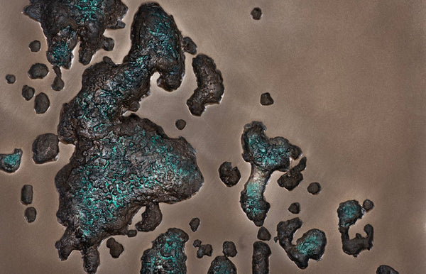 Phillips Collection Splotch Bronze Wall Art - Sculptural Rectangle with Lunar Texture for Modern Home Décor Accents PH102200