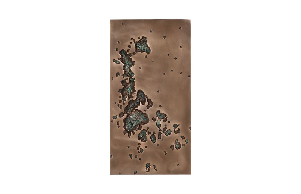 Phillips Collection Splotch Bronze Wall Art - Sculptural Rectangle with Lunar Texture for Modern Home Décor Accents PH102200