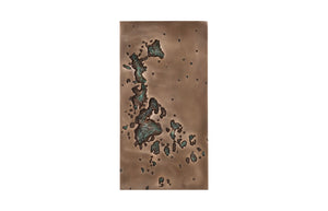 Phillips Collection Splotch Bronze Wall Art - Sculptural Rectangle with Lunar Texture for Modern Home Décor Accents PH102200