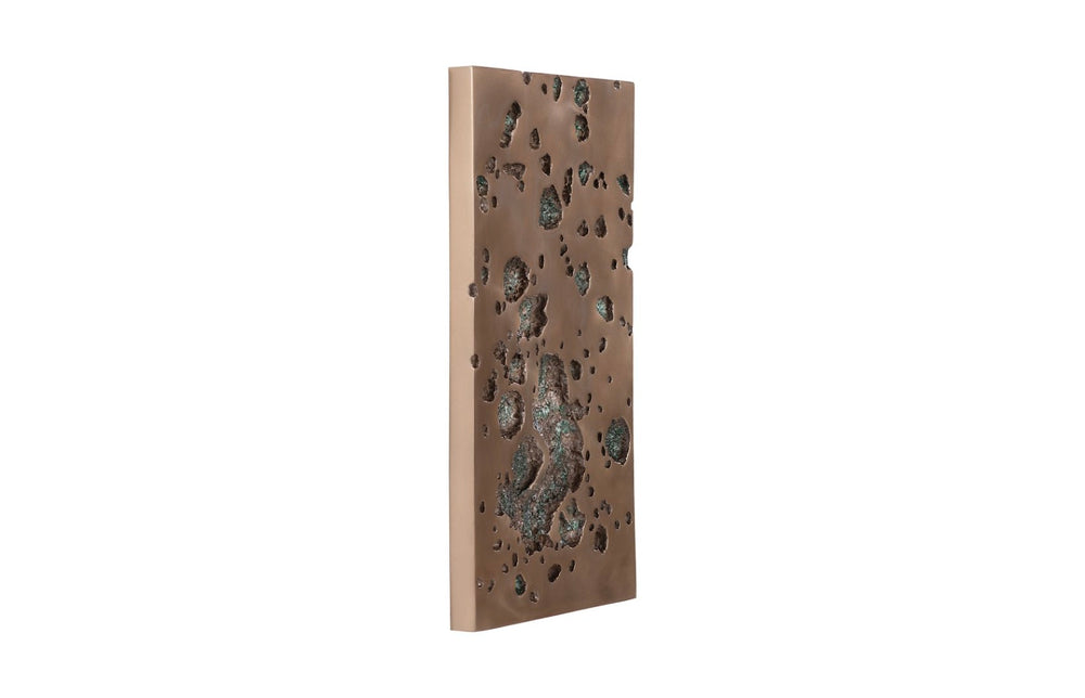 Phillips Collection Splotch Dense Rectangular Bronze Wall Art - Modern Organic Accent for Stunning Home Decor Display PH102201