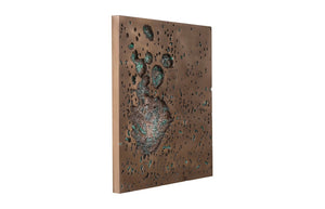 Phillips Collection Splotch Dense Wall Art - Modern Organic Design with Textured Surface for Eye-Catching Home Decor Square, Bronze Finish PH102203