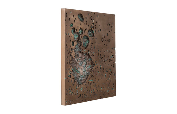 Phillips Collection Splotch Dense Wall Art - Modern Organic Design with Textured Surface for Eye-Catching Home Decor Square, Bronze Finish PH102203