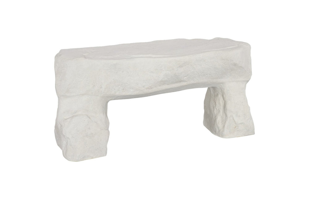 Phillips Collection Cast Stone Bench – Timeless Roman Design, Lightweight & Weather-Resistant for Elegant Outdoor Spaces PH102343