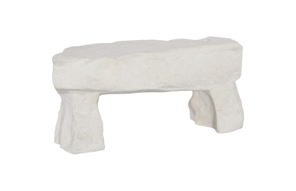 Phillips Collection Cast Stone Bench – Timeless Roman Design, Lightweight & Weather-Resistant for Elegant Outdoor Spaces PH102343