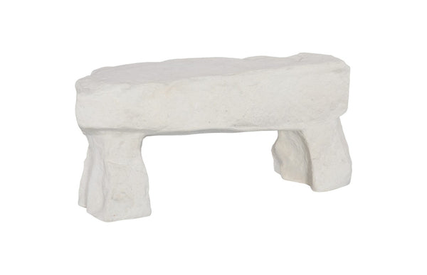 Phillips Collection Cast Stone Bench – Timeless Roman Design, Lightweight & Weather-Resistant for Elegant Outdoor Spaces PH102343