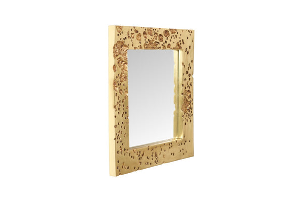 Phillips Collection Splotch Mirror: Sculptural Decorative Wall Mirror with Irregular Frame for Modern Luxury Interiors Gold Leaf PH102735