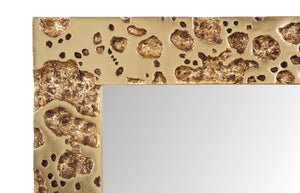 Phillips Collection Splotch Mirror: Sculptural Decorative Wall Mirror with Irregular Frame for Modern Luxury Interiors Gold Leaf PH102735