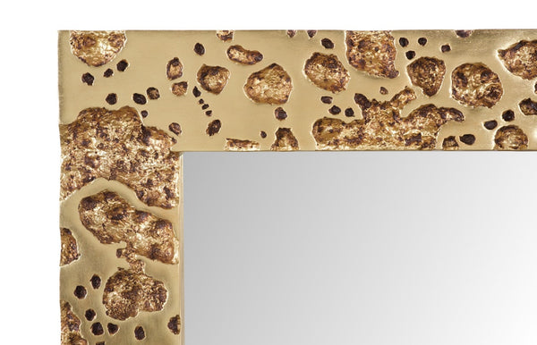 Phillips Collection Splotch Mirror: Sculptural Decorative Wall Mirror with Irregular Frame for Modern Luxury Interiors Gold Leaf PH102735