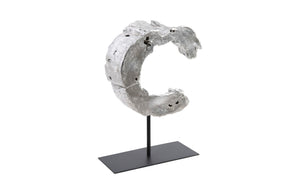 Phillips Collection Cast Eroded Wood Fragment Sculpture on Stand - Striking Museum-Quality Decor for Modern Interiors PH102832
