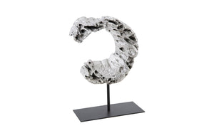 Phillips Collection Cast Eroded Wood Fragment Sculpture on Stand - Striking Museum-Quality Decor for Modern Interiors PH102832