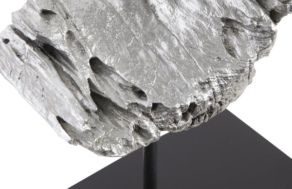 Phillips Collection Cast Resin Circle Sculpture with Silver Leaf Finish Organic Modern Console Accent PH102832