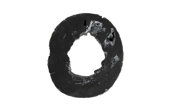 Phillips Collection Cast Eroded Wood Circle Wall Tile - Modern Organic Design With Silver Leaf Finish For Unique Spaces Silver Resin Composite Ph102835