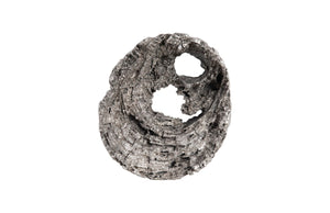 Phillips Collection Cast Eroded Wood Circle Wall Tile - Striking Modern Accent with Silver Leaf Finish for Stunning Decor PH102836