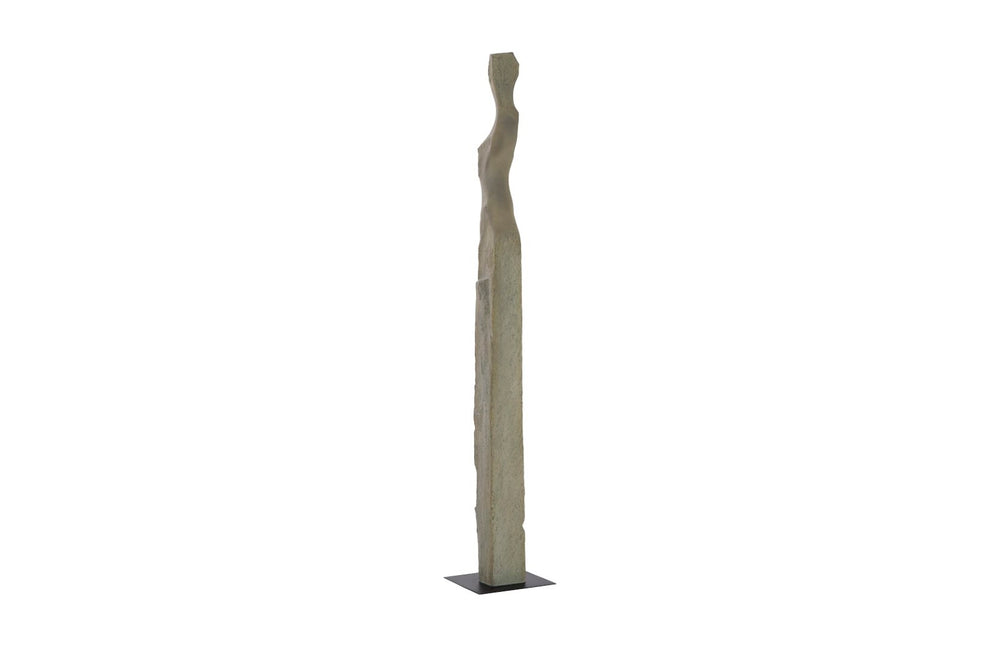 Phillips Collection Cast Colossal Women Sculpture - Abstract Elegance in Splinter Stone Finish for Luxury Interiors PH102845