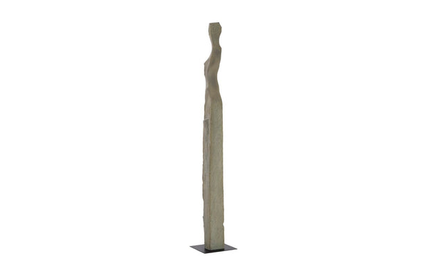 Phillips Collection Cast Colossal Women Sculpture - Abstract Elegance in Splinter Stone Finish for Luxury Interiors PH102845