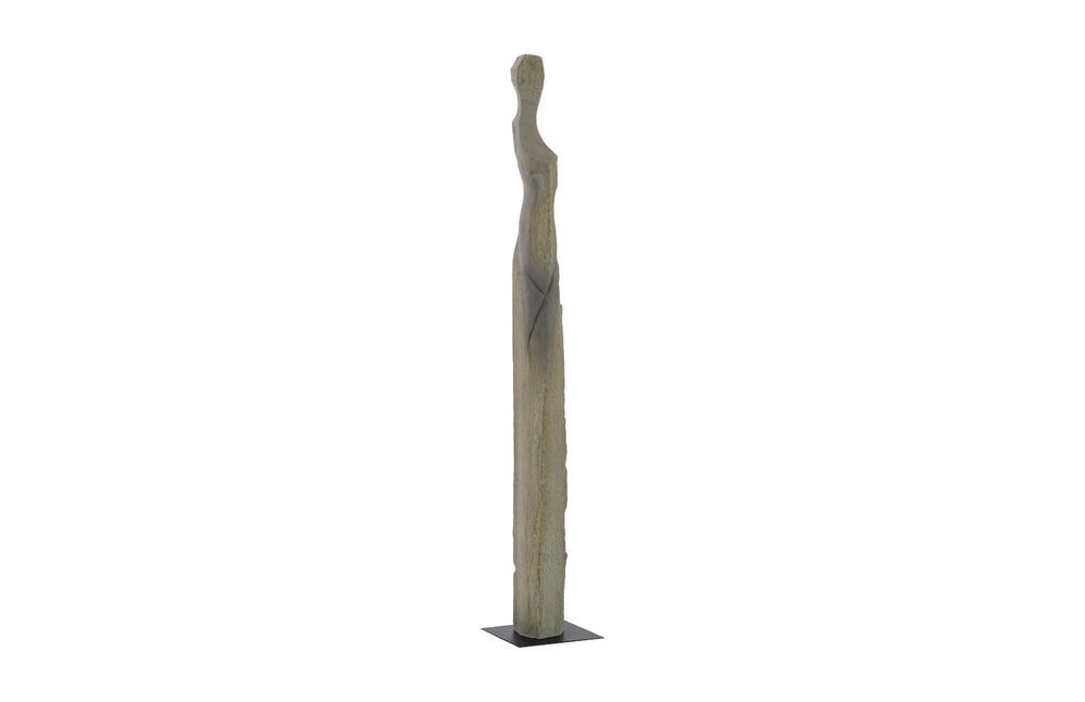 Phillips Collection Cast Colossal Women Sculpture - Abstract Elegance in Splinter Stone Finish for Luxury Interiors PH102845