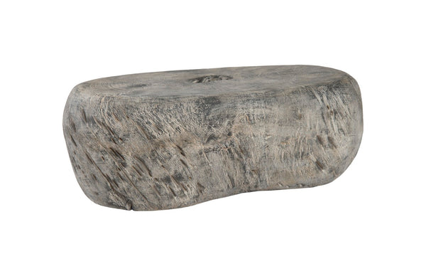 Phillips Collection Cast Organic River Stone Coffee Table - Sculptural Faux Gray Stone Design for Modern Living Spaces PH102848