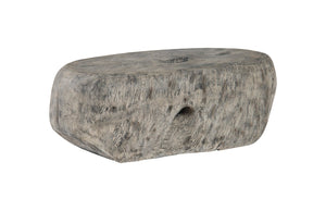 Phillips Collection Cast Organic River Stone Coffee Table - Sculptural Faux Gray Stone Design for Modern Living Spaces PH102848