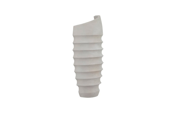 Phillips Collection JP Right Slant Wall Planter - Modern Pale Roman Stone Vertical Garden Decor for Indoor/Outdoor Use PH103381