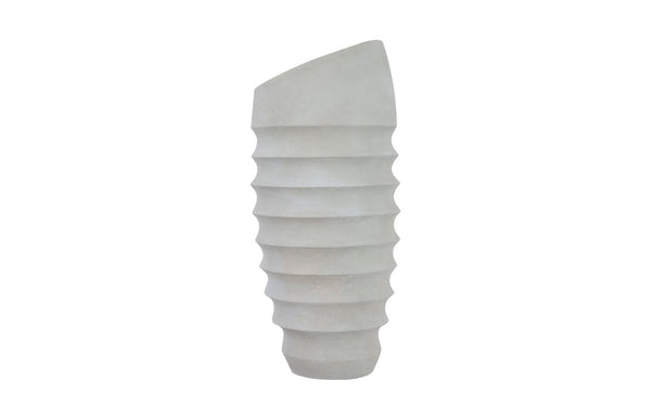Phillips Collection JP Right Slant Wall Planter - Modern Pale Roman Stone Vertical Garden Decor for Indoor/Outdoor Use PH103381