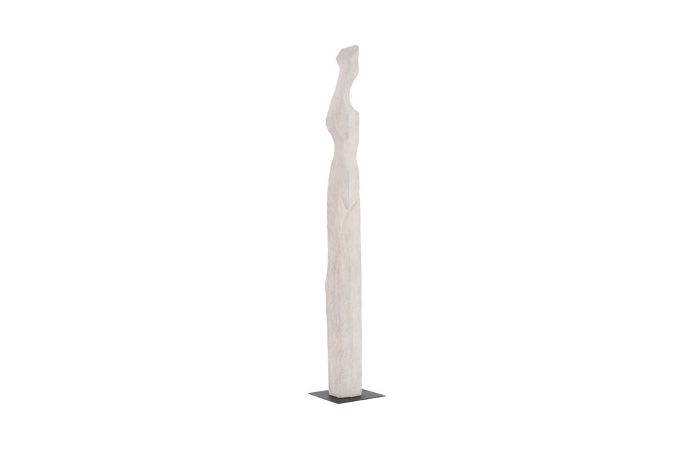 Phillips Collection Cast Colossal Abstract Female Sculpture - 99" Aged Roman Stone Finish for Dramatic Interiors & Outdoors PH103390